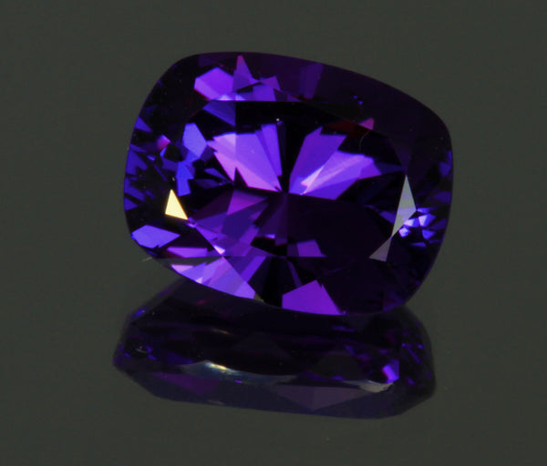 Antique Cushion Tanzanite with Exceptional Plus Color Weighs 6.47 Carats