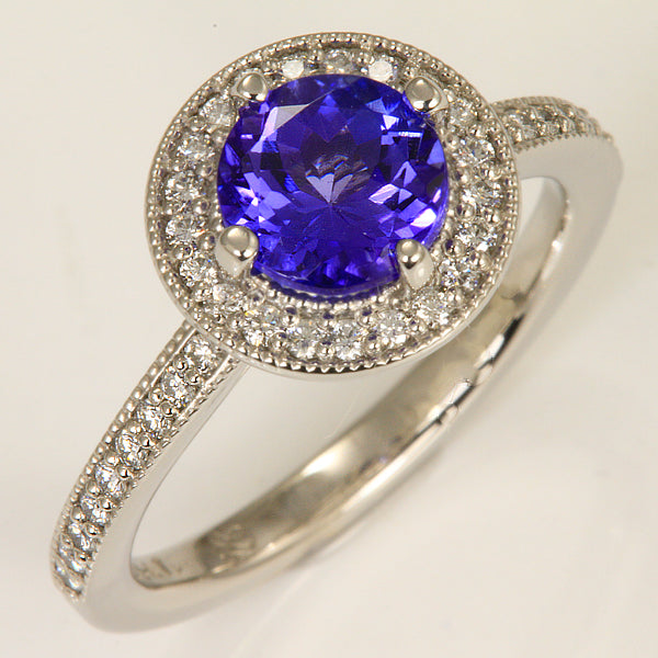 Platinum Tanzanite Ring 1.57 Carats