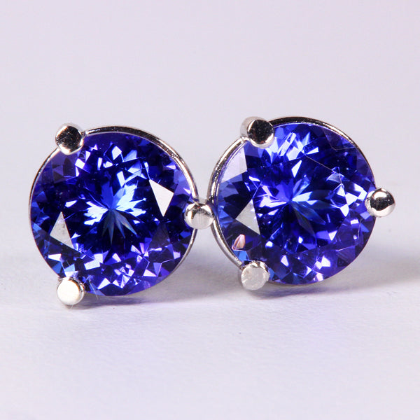 Tanzanite Earrings 1.85 Carat BVV Color