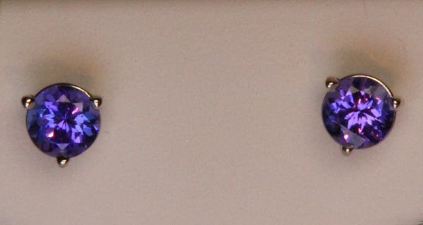 Tanzanite Earrings .92 Carat AAA Color