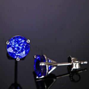 Tanzanite 14 kt Stud Earrings 2.91 carats