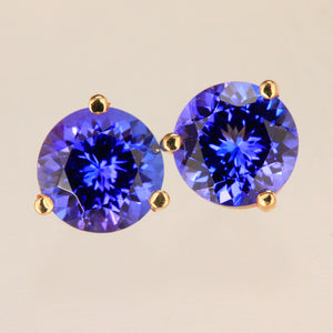 Vivid Color Round Tanzanite Weighing 2.60 Carats Total Weight