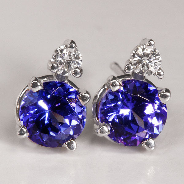 Tanzanite Earrings 1.53 Carat VBV Color