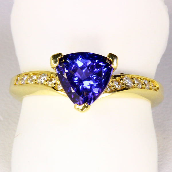 Tanzanite Ring Designed By Christopher Michael 1.50 Carat BVV Color