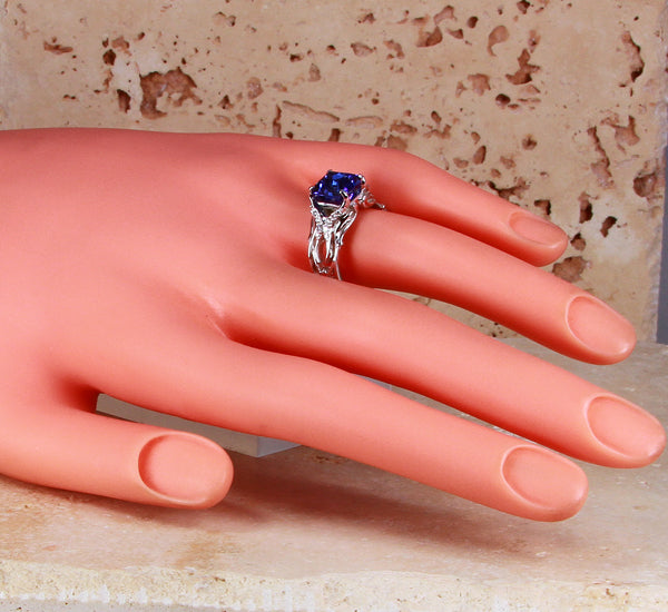 Tanzanite Ringe 3.68 Carat VBE Color Designed By Christopher Michael