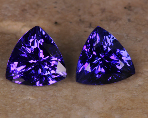 Tanzanite Pair 3.34 Carat BVE Color