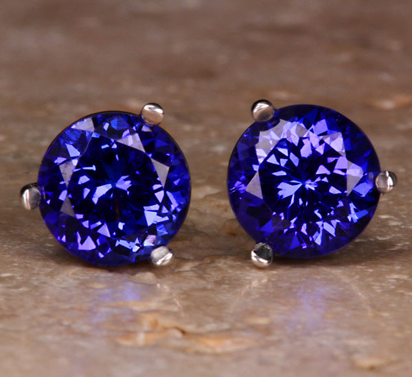 Tanzanite Earrings 3.25 Carat VBE Color