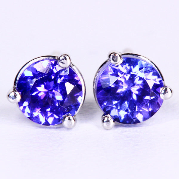 Tanzanite Earrings .88 Carat BVV Color