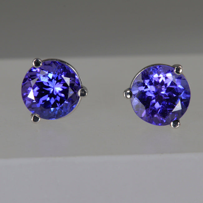 Tanzanite Stud Earrings 2.22 Carats