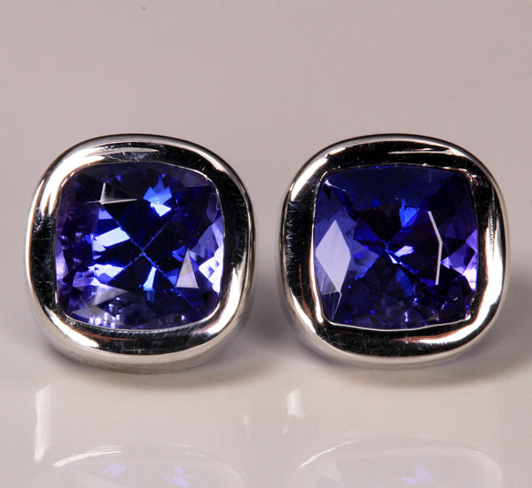Tanzanite Earrings 2.47 Carat Blue Violet Vivid Color