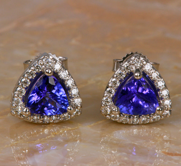 Tanzanite Earrings 1.24 Carats