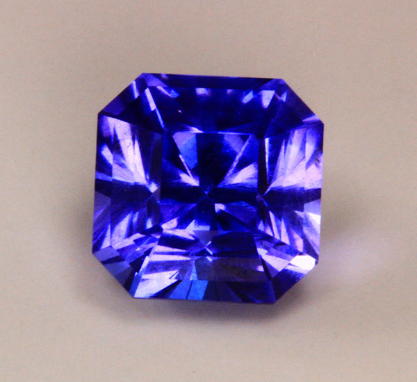 Princess Cut Tanzanite 2.34 Carat BVV Color
