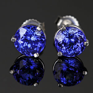 Tanzanite 14 kt Stud Earrings 2.91 carats
