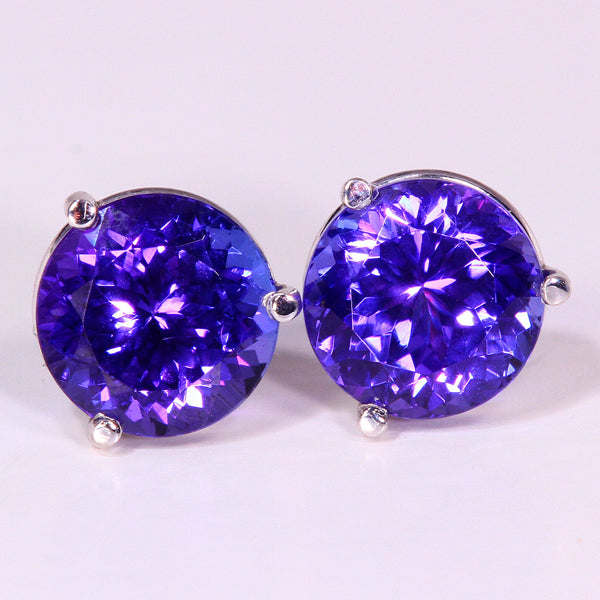 Tanzanite Earrings 5.57 Carat BVE Color