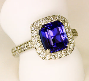 Tanzanite Ring Designed By Christopher Michael 2.53 Carat BVE Color