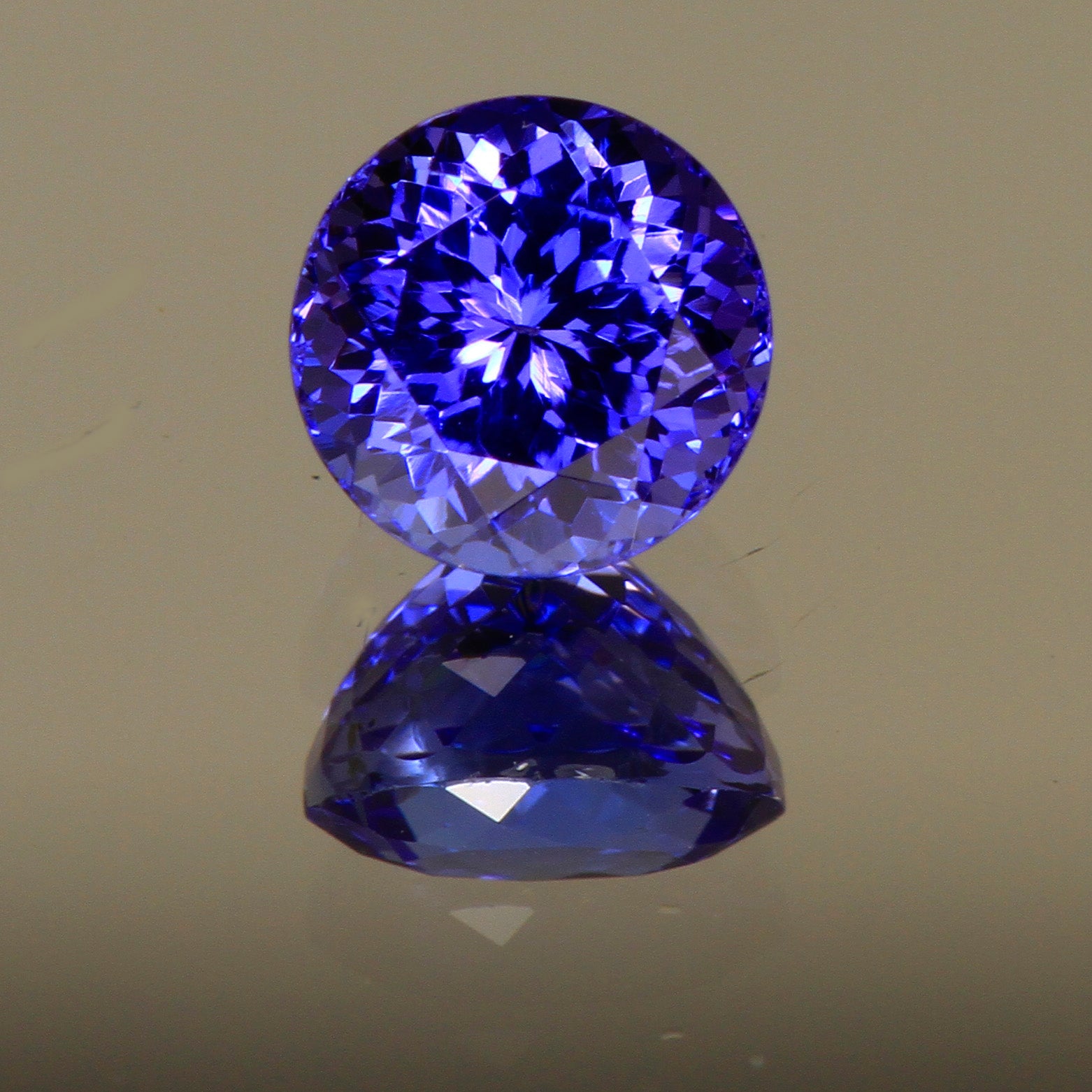 Tanzanite Round 1.16 Carat Blue Violet Vivid
