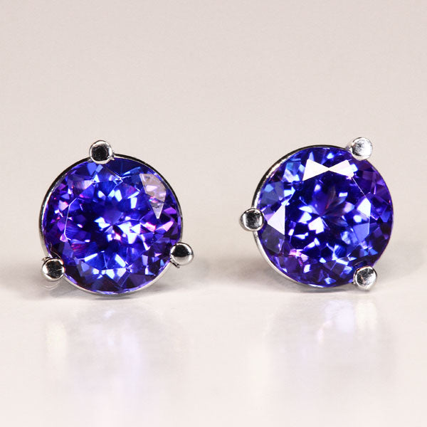 Tanzanite Earrings 1.85 Carat BVV Color