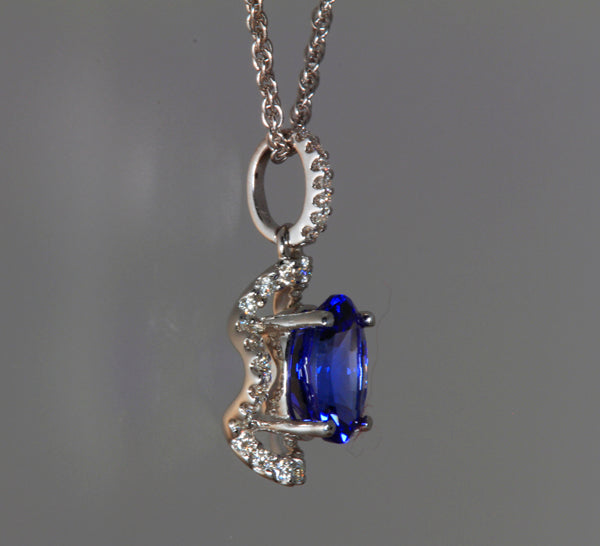 Tanzanite Pendant With Fine Diamond