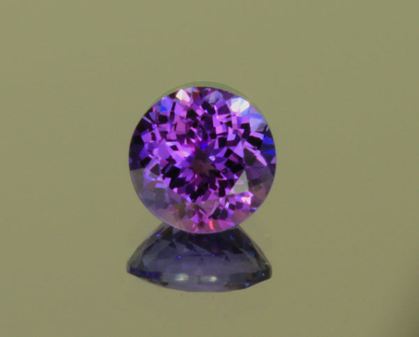 Unusual Round Tanzanite With Ultra Violet Color 1.49 Carat