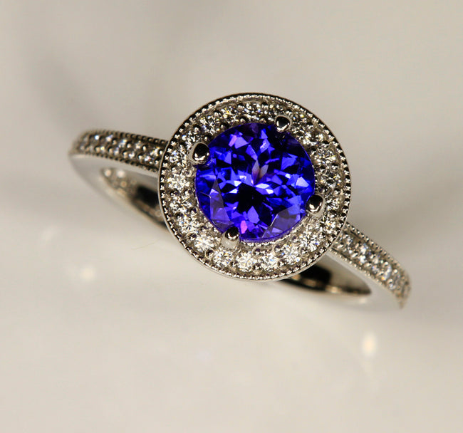 Platinum Tanzanite Ring 1.57 Carats