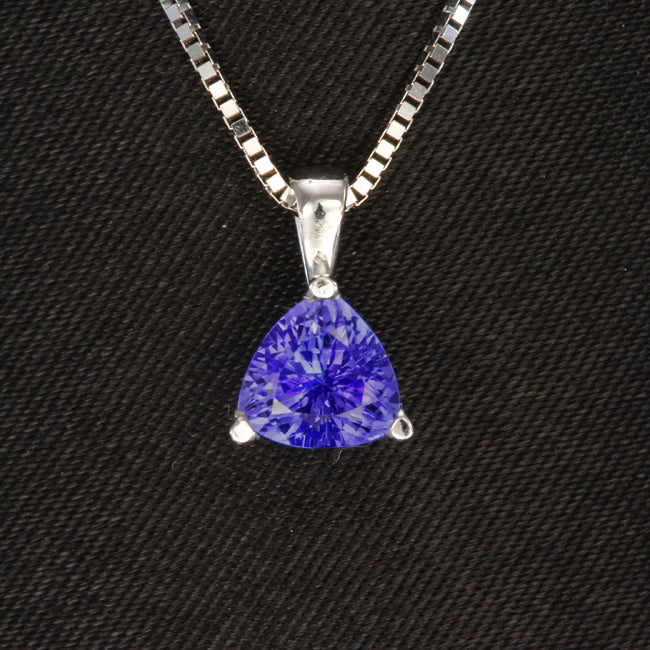 Trilliant Tanzanite Pendant .81 Carat