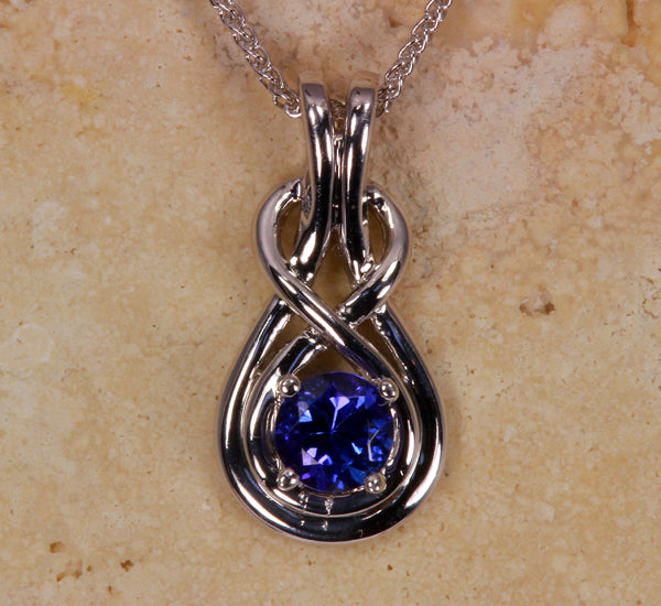 Tanzanite Pendant .61 Carat Blue Violet Vivid Color