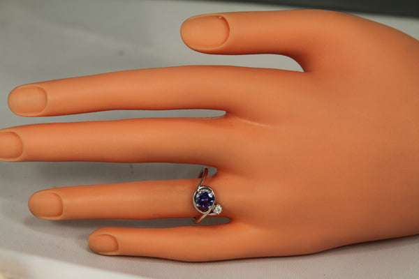 Tanzanite Ring by Christopher Michael Designed in White Gold Tanzanite