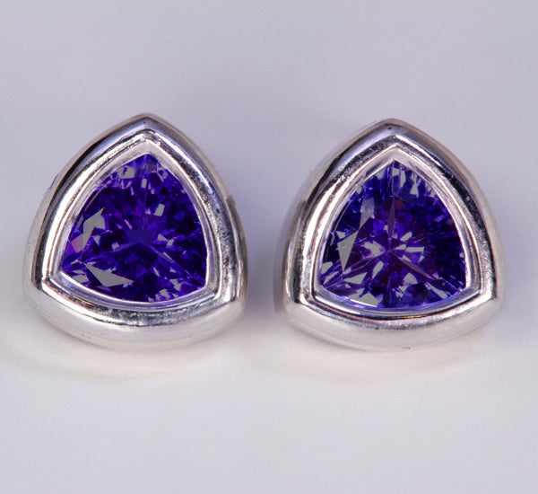 Tanzanite Earrings 1.57 Carat BVV Color