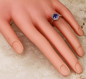 Solid Design by Christopher Michael With a 6mm Intense Colored Tanzanite