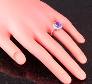 Tanzanite Ring Designed By Christopher Michael 2.53 Carat BVE Color