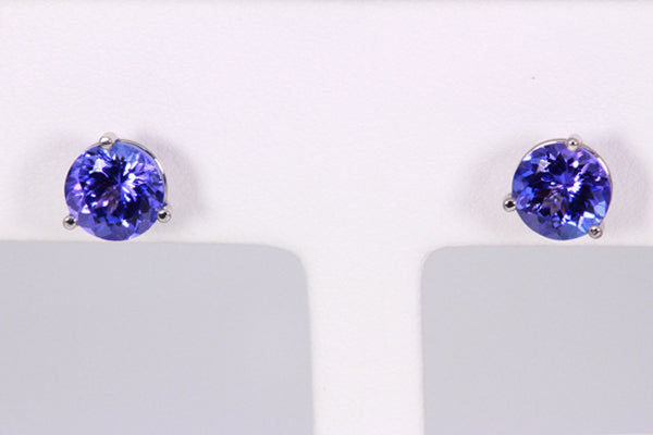 White Gold Tanzanite Earrings 2.30 Carat