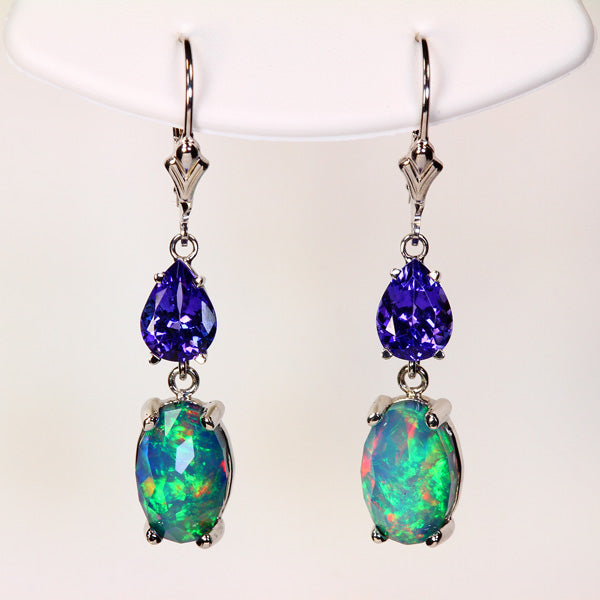 Tanzanite & Opal Earrings
