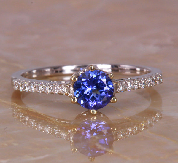 White Gold Tanzanite Ring .48 Carat 