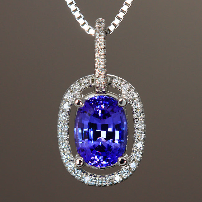 Large sales tanzanite pendant