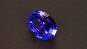 Blue Violet Stepped Oval Tanzanite Gemstone 10.74 Carats KH