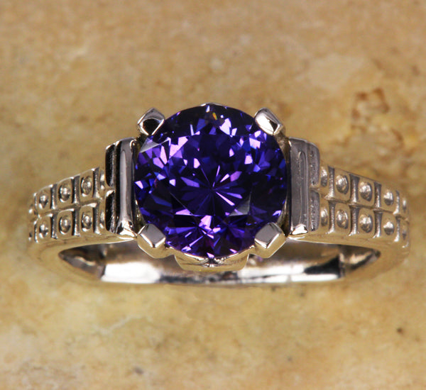 Tanzanite Ring 2.75 Carat Blue Violet Vivid Color Designed By Christopher Michael