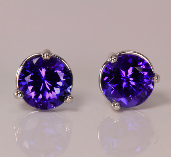Tanzanite Earrings 1.42 Carat BVE Color