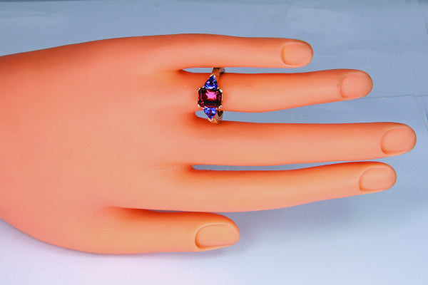 Rhodolite Garnet Ring 3.62 Carat