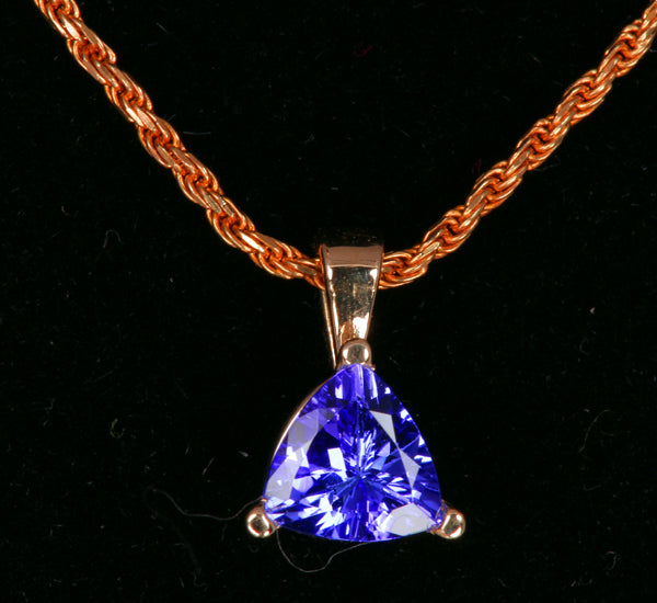 trilliant solitaire pendant