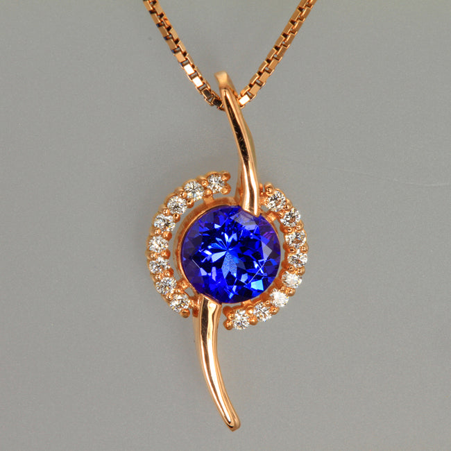 Tanzanite Pendant in Rose Gold