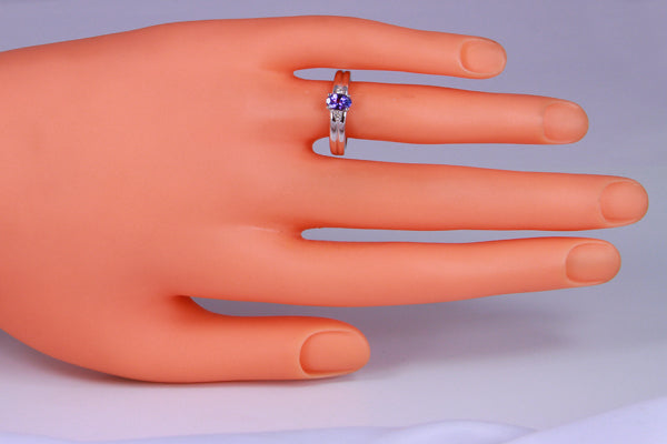Tanzanite Ring .50 Carat Blue Violet Vivid Color