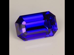 Blue Violet Emerald Cut Tanzanite Gemstone 7.04cts*