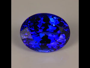 7 carat Oval Deep Blue Purple Color Tanzanite Gemstone Video