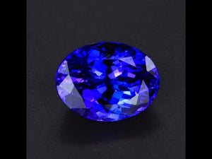 Violet Blue Oval Tanzanite Gemstone 8.29 Carats
