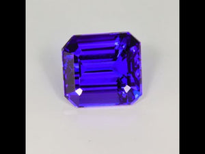 Blue Violet Emearld Cut Tanzanite Gemstone 11.67cts