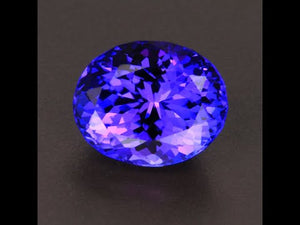 Blue Violet Oval Tanzanite Gemstone 10.70 Carats