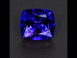 Blue VIolet Antique Cushion Tanzanite Gemstone 13.54 Carats