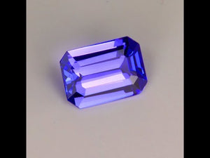 Blue Violet Emerald Cut Tanzanite Gemstone 1.47cts