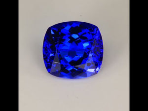 Violet Blue Square Cushion Tanzanite Gemstone 8.45cts