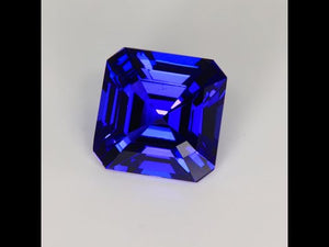 Blue Violet Square Step Cut Tanzanite Gemstone 6.38cts